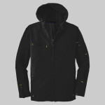 Textured Hooded Soft Shell Jacket