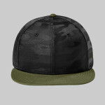 Camo Flat Bill Snapback Cap